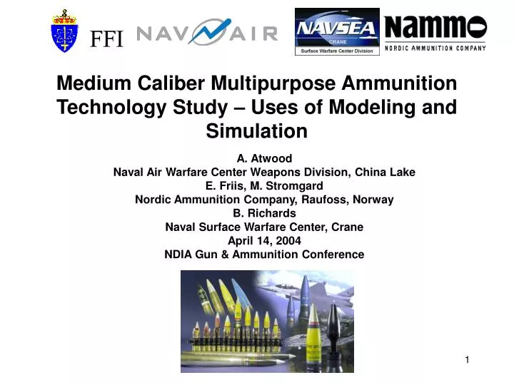 medium caliber multipurpose ammunition technology study uses of modeling and simulation