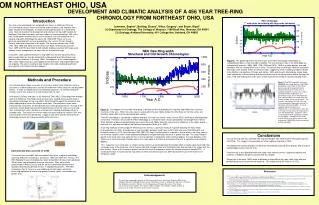 DEVELOPMENT AND CLIMATIC ANALYSIS OF A 456 YEAR TREE RING CHRONOLOGY FROM NORTHEAST OHIO, USA