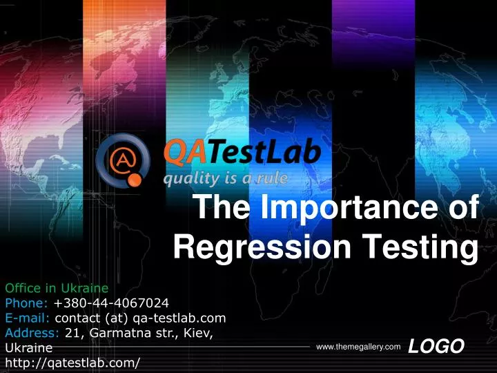 the importance of regression t esting