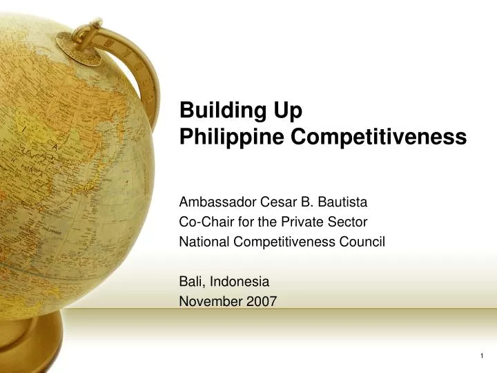 building up philippine competitiveness