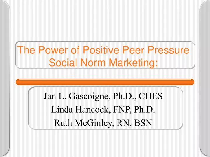 the power of positive peer pressure social norm marketing