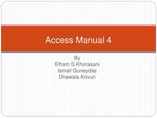 Access Manual 4