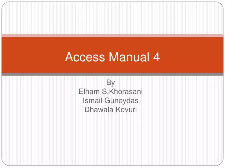 access manual 4