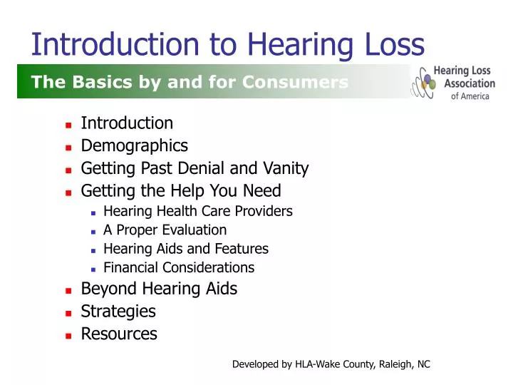 introduction to hearing loss