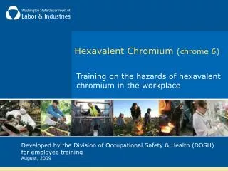 Hexavalent Chromium (chrome 6)