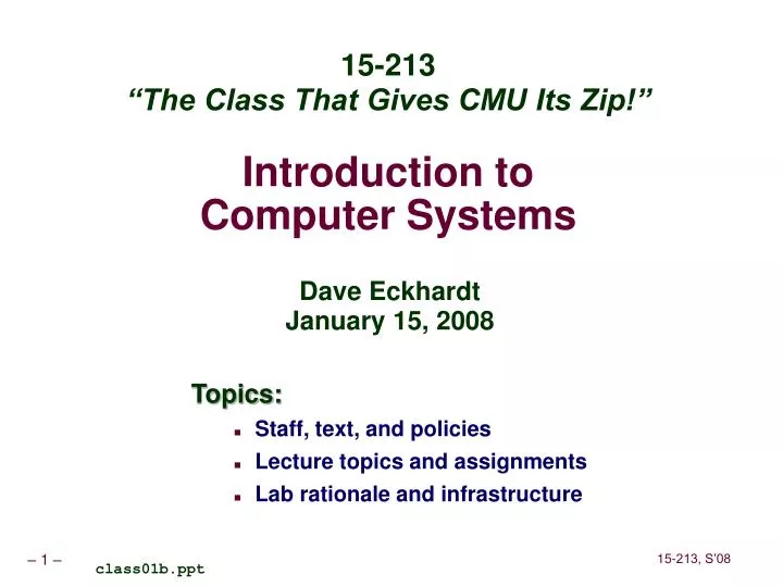 introduction to computer systems