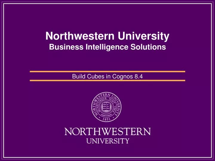 northwestern university business intelligence solutions