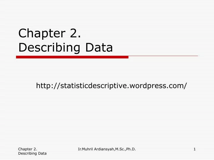 chapter 2 describing data