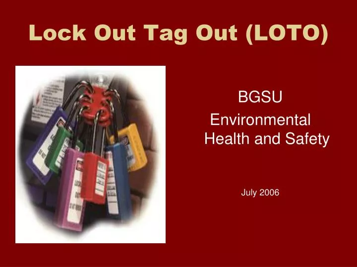 lock out tag out loto