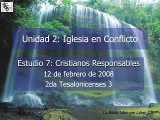unidad 2 iglesia en conflicto