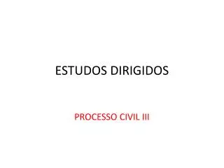 ESTUDOS DIRIGIDOS