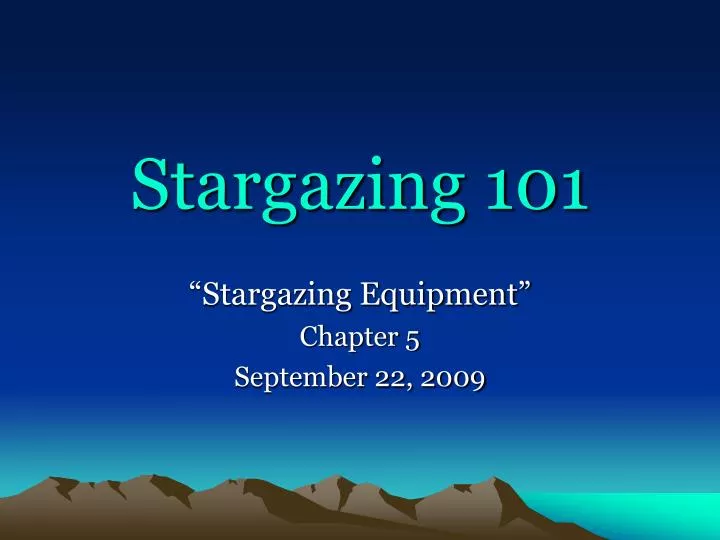 stargazing 101