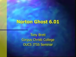 Norton Ghost 6.01