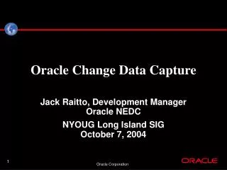 Oracle Change Data Capture