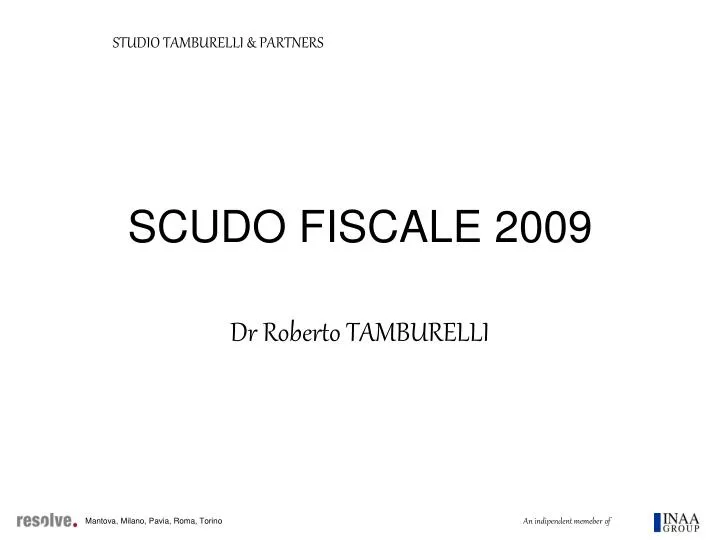 scudo fiscale 2009