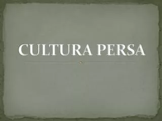 cultura persa