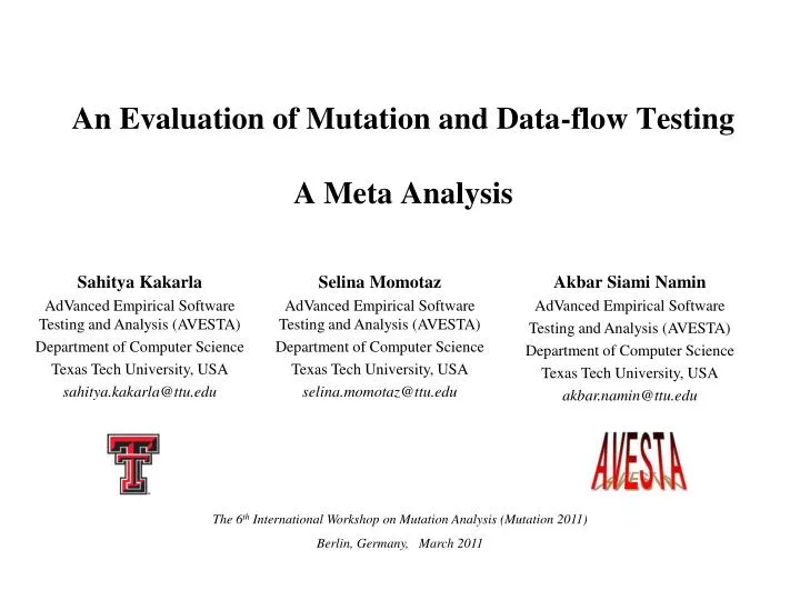 an evaluation of mutation and data flow testing a meta analysis