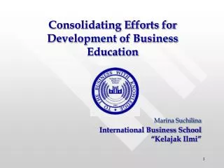 Marina Suchilina International Business School “Kelajak Ilmi”