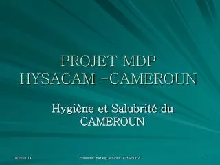 projet mdp hysacam cameroun