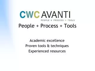 People + Process + Tools