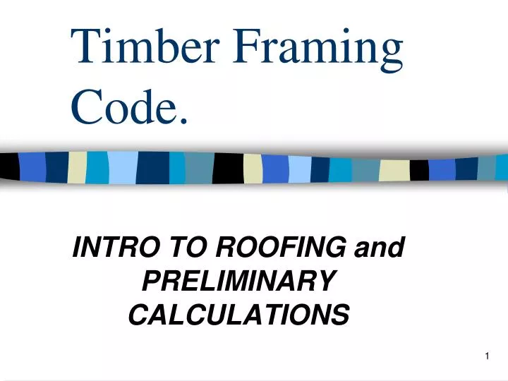 timber framing code