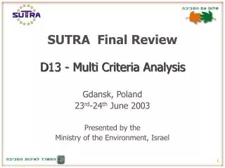 SUTRA Final Review