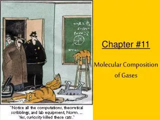 Chapter #11 Molecular Composition of Gases