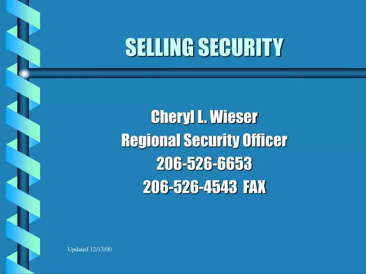 selling security