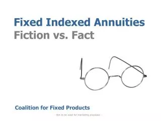 Fixed Indexed Annuities Fiction vs. Fact