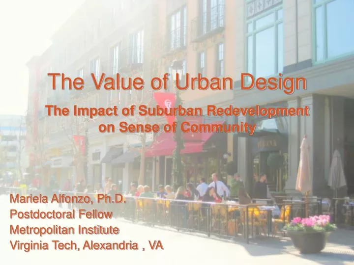 the value of urban design