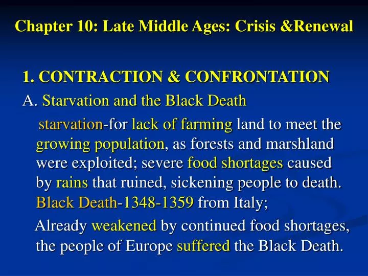chapter 10 late middle ages crisis renewal