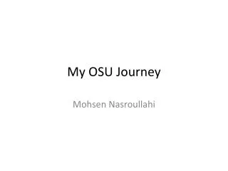 My OSU Journey