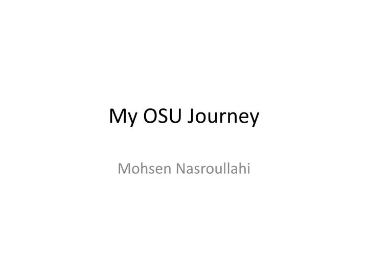 my osu journey
