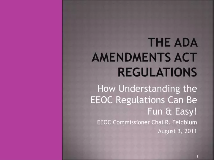 the ada amendments act regulations