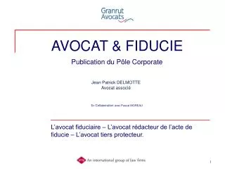 avocat fiducie publication du p le corporate