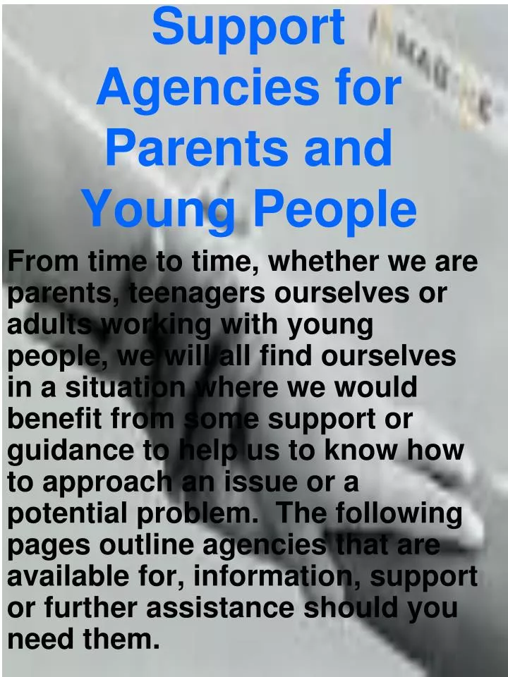 support agencies for parents and young people