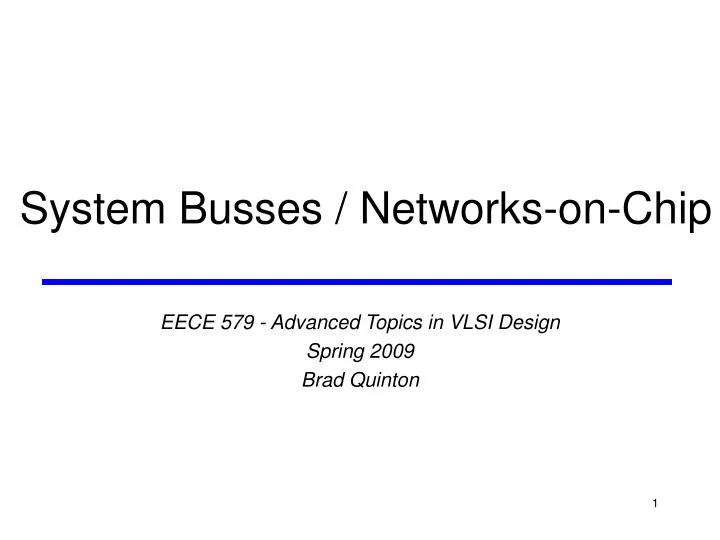 system busses networks on chip