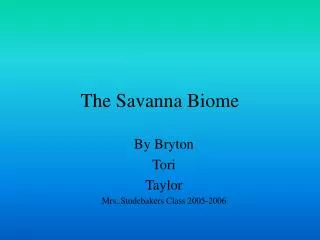 The Savanna Biome
