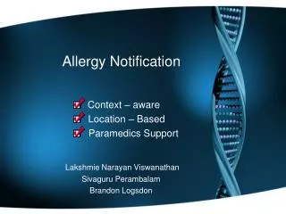 Allergy Notification