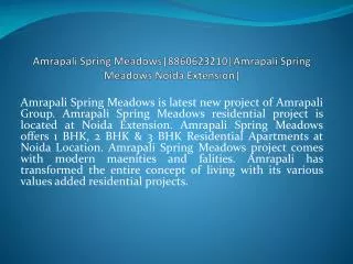 amrapali spring meadows|8860623210|amrapali spring meadows n