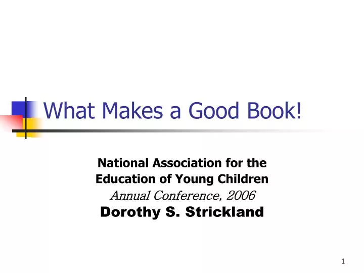 what makes a good book