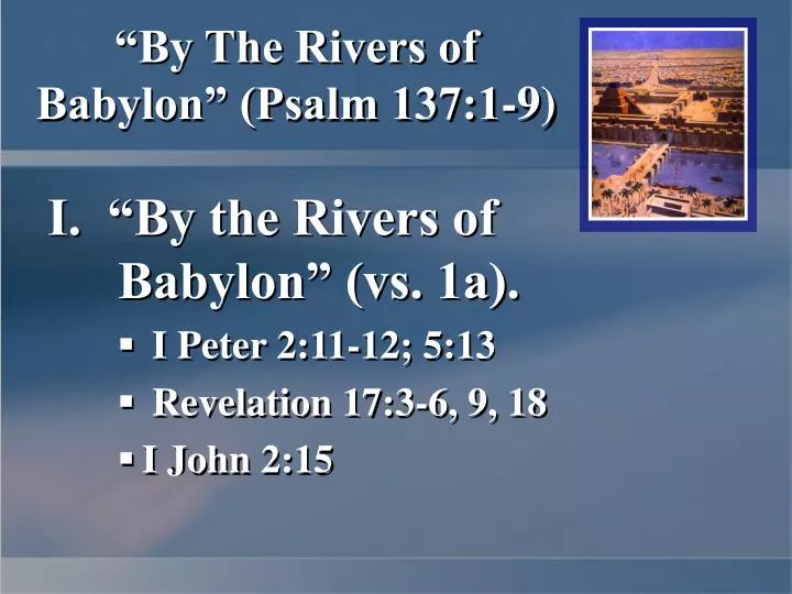 by the rivers of babylon psalm 137 1 9