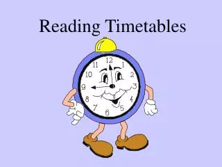 Reading Timetables