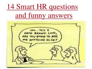 14 smart hr questions and funny answers