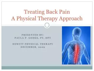 Treating Back Pain A Physical Therapy Approach