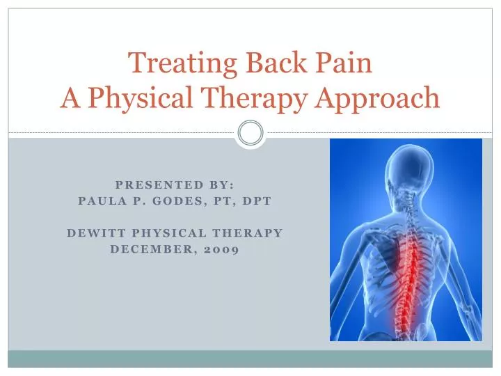 treating back pain a physical therapy approach