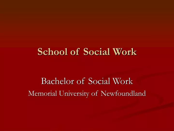 school of social work