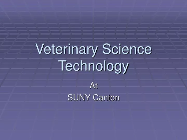 veterinary science technology