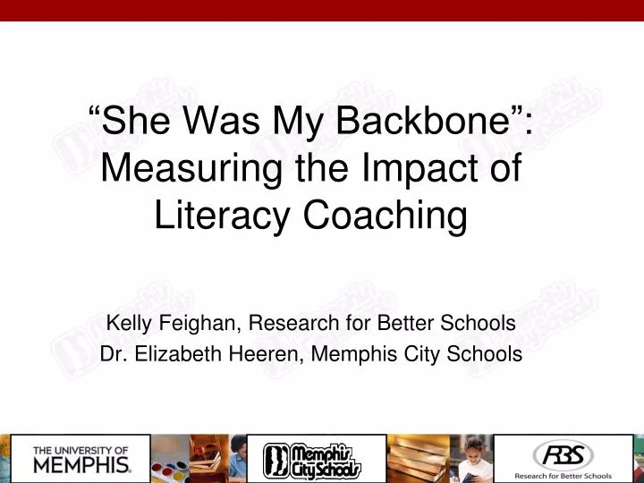 she was my backbone measuring the impact of literacy coaching