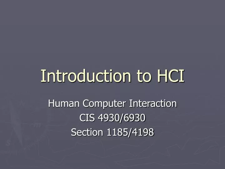 introduction to hci